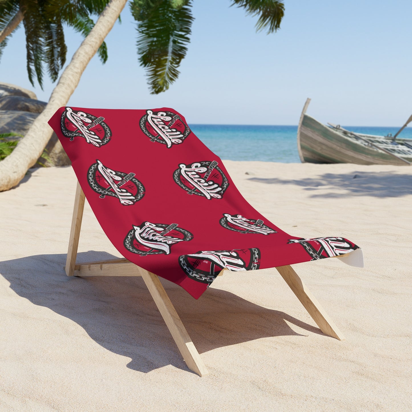 The Walking Dead Lucille All Over Pattern Beach Towel
