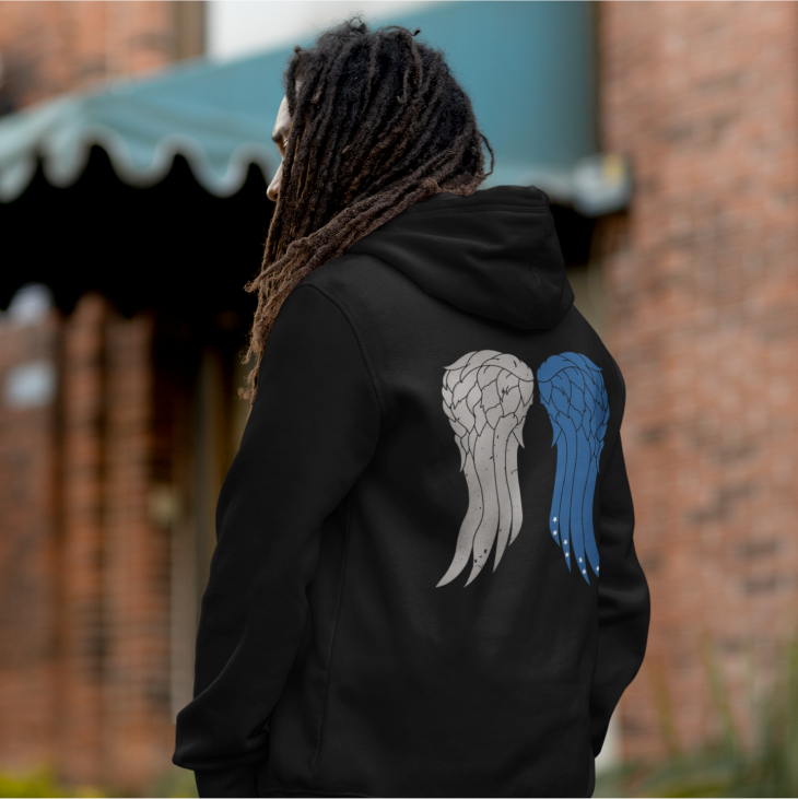The Walking Dead Daryl's Wings Zip Up Hooded Sweatshirt
