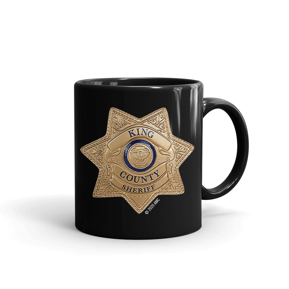 The Walking Dead Personalized Sheriff's Badge Black Mug