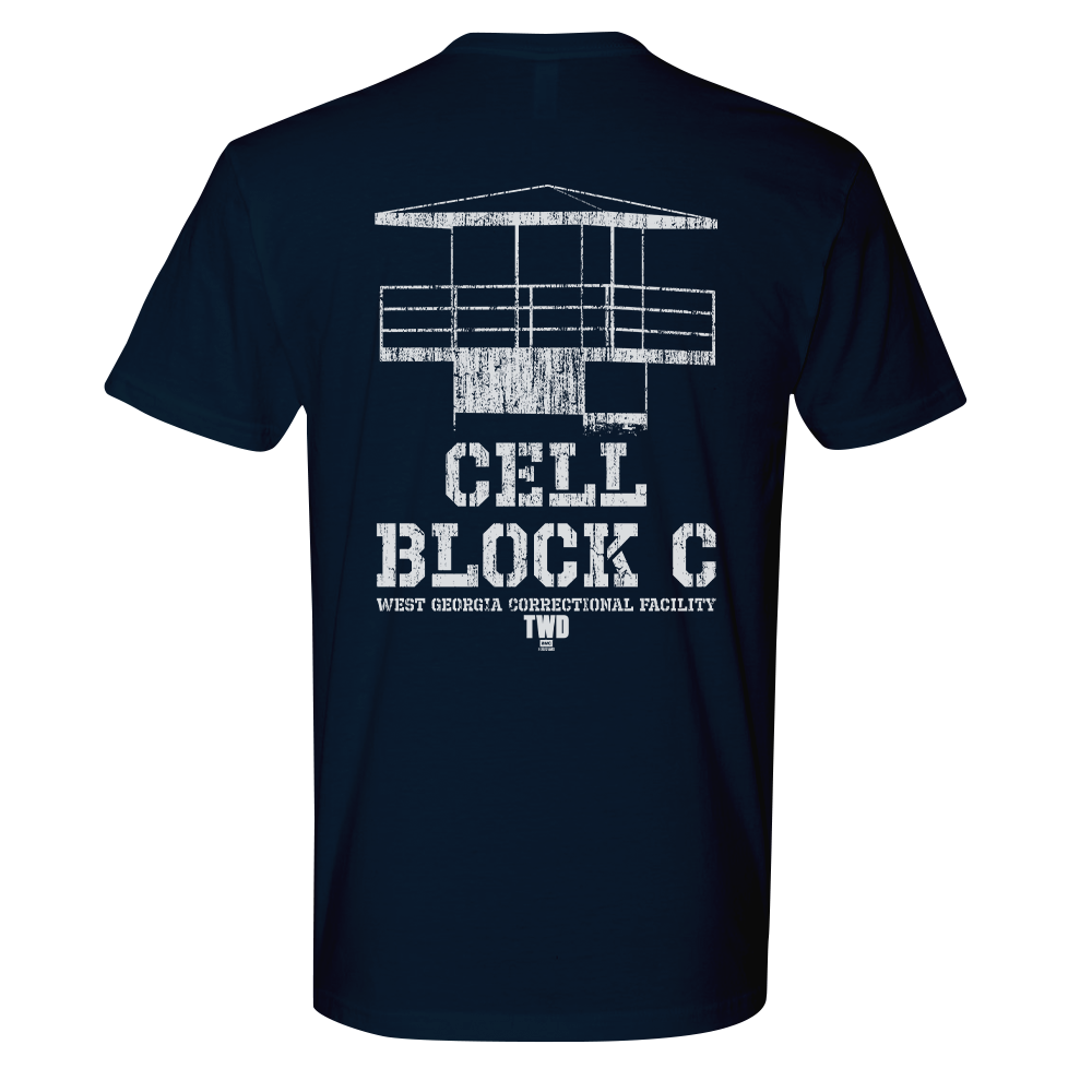 The Walking Dead Cell Block C Personalized Adult Short Sleeve T-Shirt