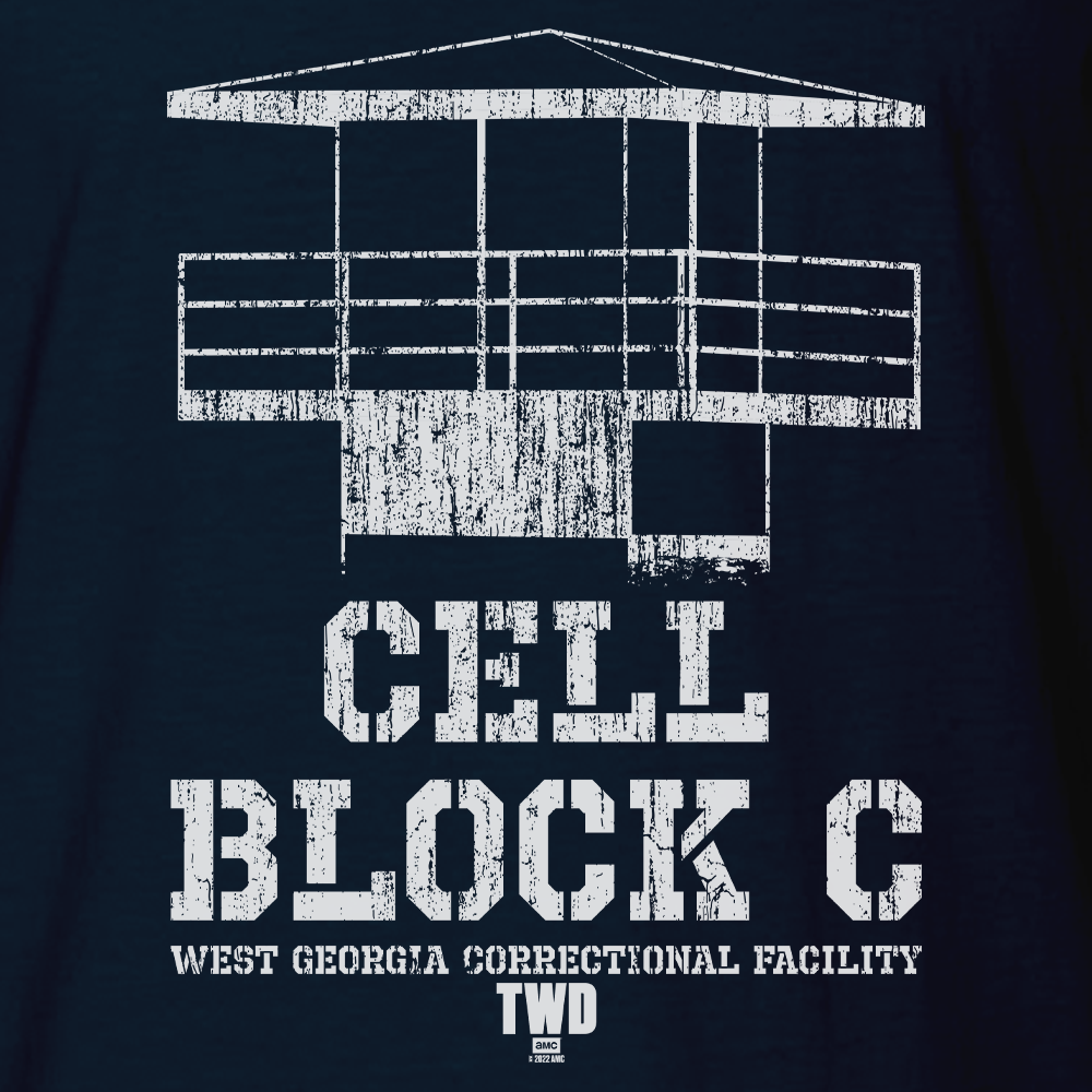 The Walking Dead Cell Block C Personalized Adult Short Sleeve T-Shirt