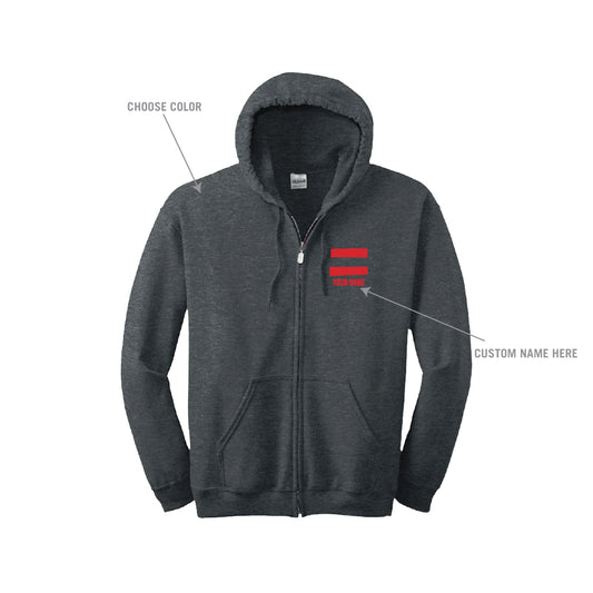 The Walking Dead Resist The Commonwealth Personalized Fleece Zip-Up Hooded Sweatshirt-3