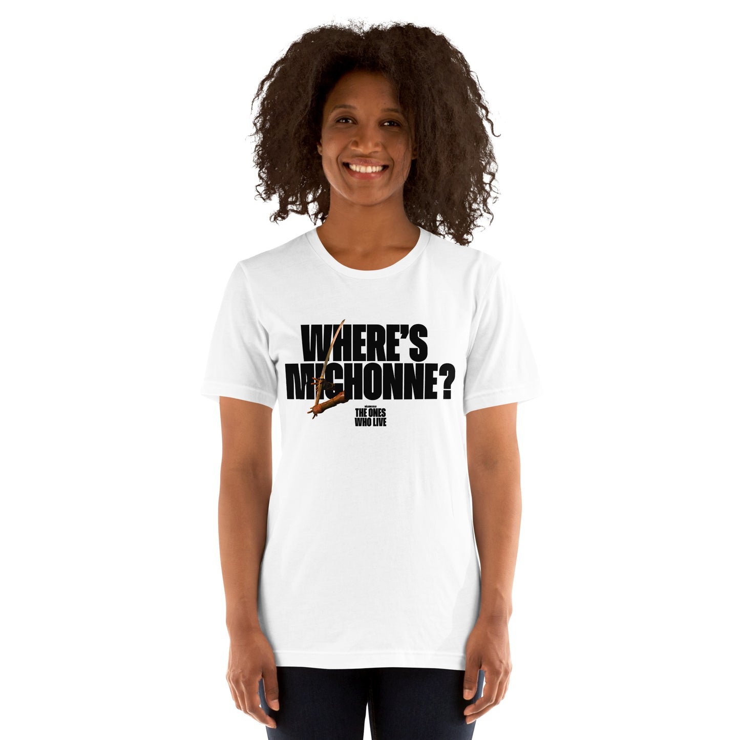 The Walking Dead: The Ones Who Live Where's Michonne? Katana Adult T-shirt