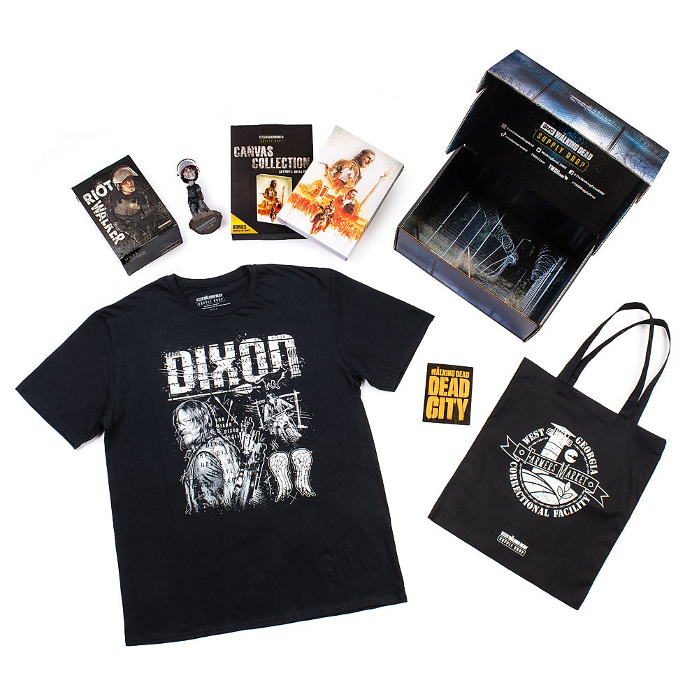 The Walking Dead Exclusive Riot Walker Complete Box