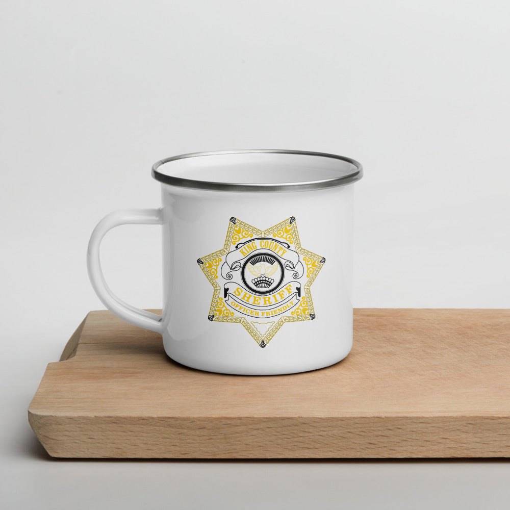 The Walking Dead Enamel Mug 15th Anniversary 'Officer Friendly' Badge