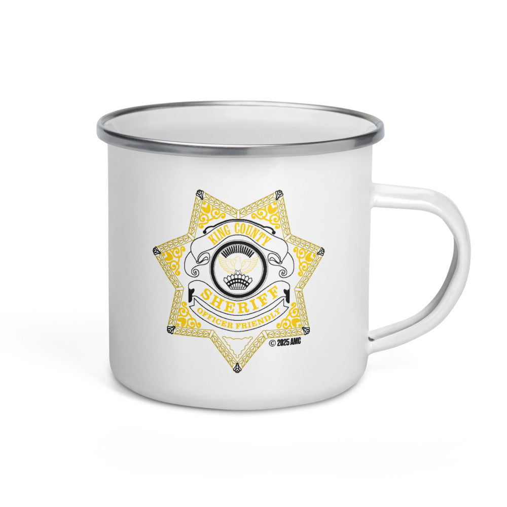 The Walking Dead Enamel Mug 15th Anniversary 'Officer Friendly' Badge