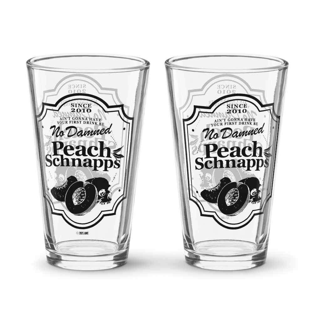 The Walking Dead Pint Glass 15th Anniversary Peach Schnapps
