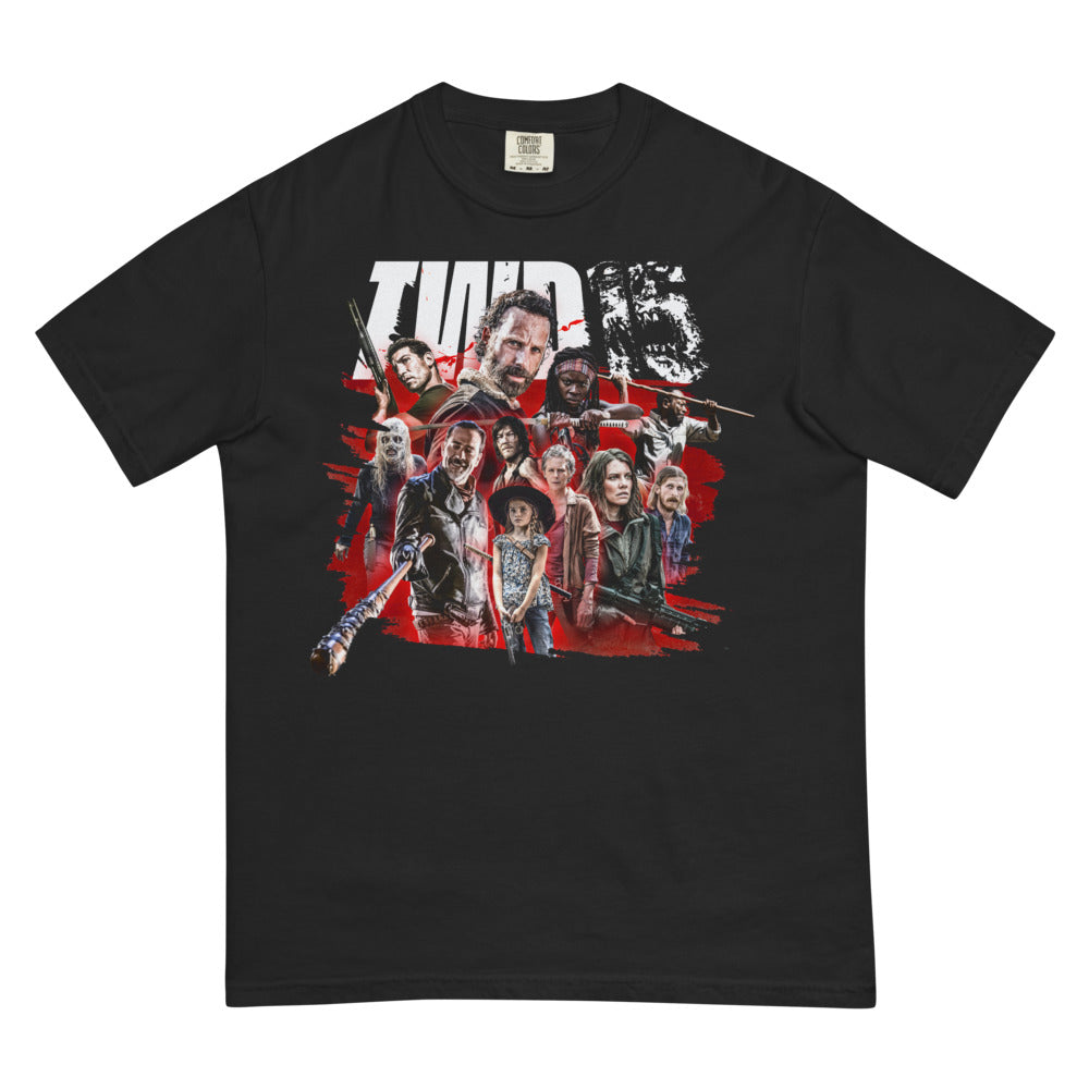 The Walking Dead 15th Anniversary Comfort Colors T-Shirt Character Mas
