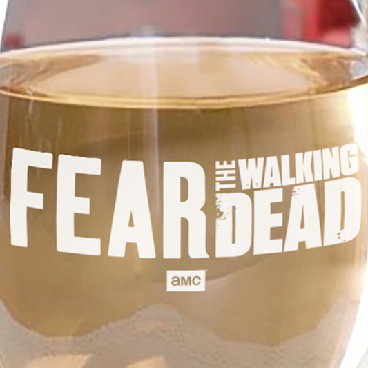 Fear The Walking Dead Season 6 Logo Laser Engraved Stemless Wine Glass-1
