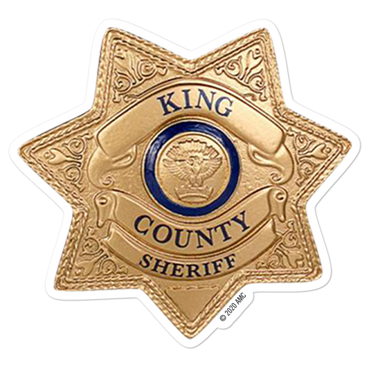 The Walking Dead Sheriff's Badge Die Cut Sticker-0