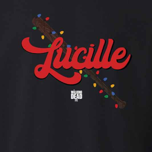 The Walking Dead Lucille Christmas Bat Fleece Crewneck Sweatshirt-1