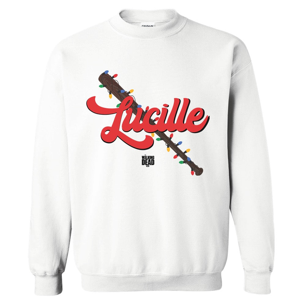 The Walking Dead Lucille Christmas Bat Fleece Crewneck Sweatshirt