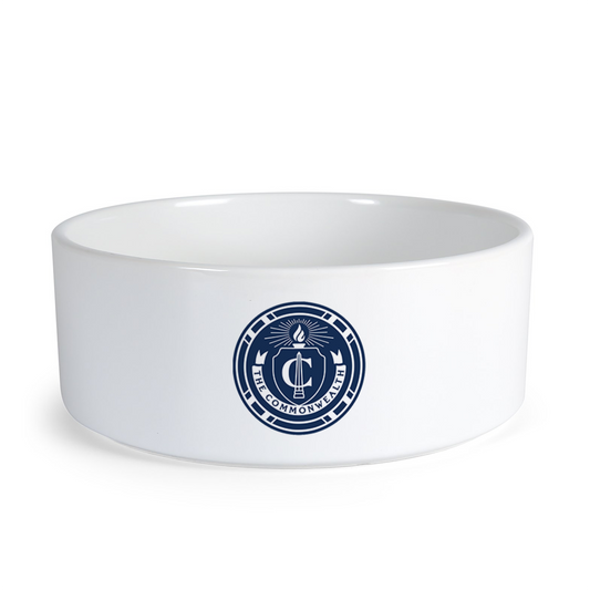 The Walking Dead Commonwealth Seal White Pet Bowl-0