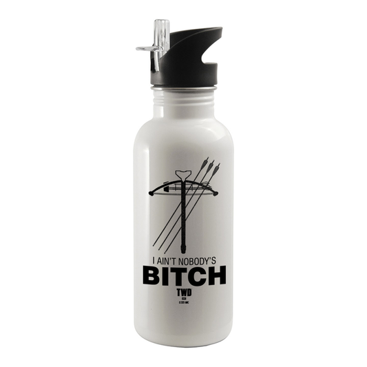 The Walking Dead Daryl Nobody's Bitch 20 oz Screw Top Water Bottle with Straw-0