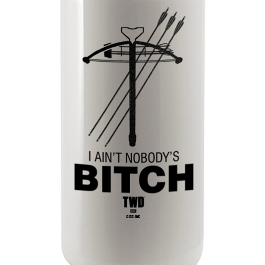 The Walking Dead Daryl Nobody's Bitch 20 oz Screw Top Water Bottle with Straw-1