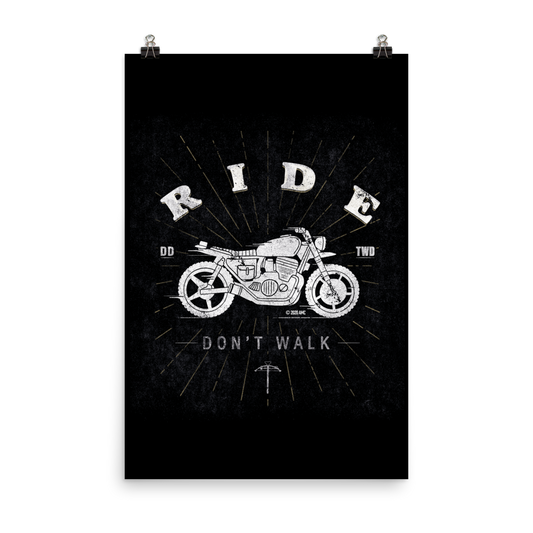 The Walking Dead Daryl Ride Don't Walk Premium Satin Poster-1