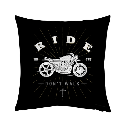 The Walking Dead Daryl Ride Don't Walk Throw Pillow-0