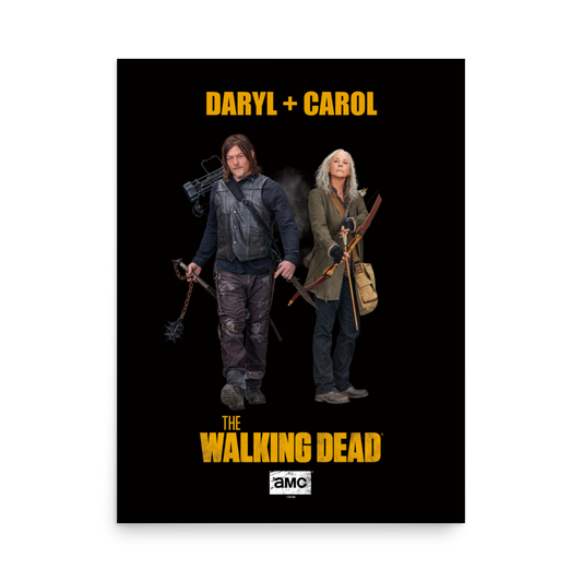 The Walking Dead Daryl + Carol Premium Satin Poster-2