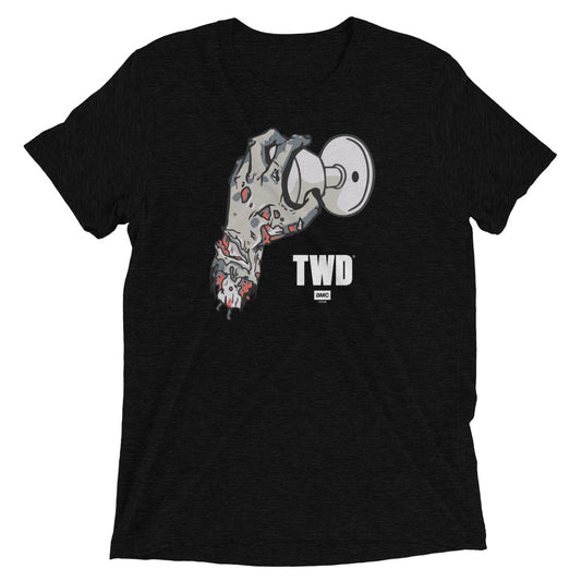 The Walking Dead Doorknob Adult Tri-Blend T-Shirt-0