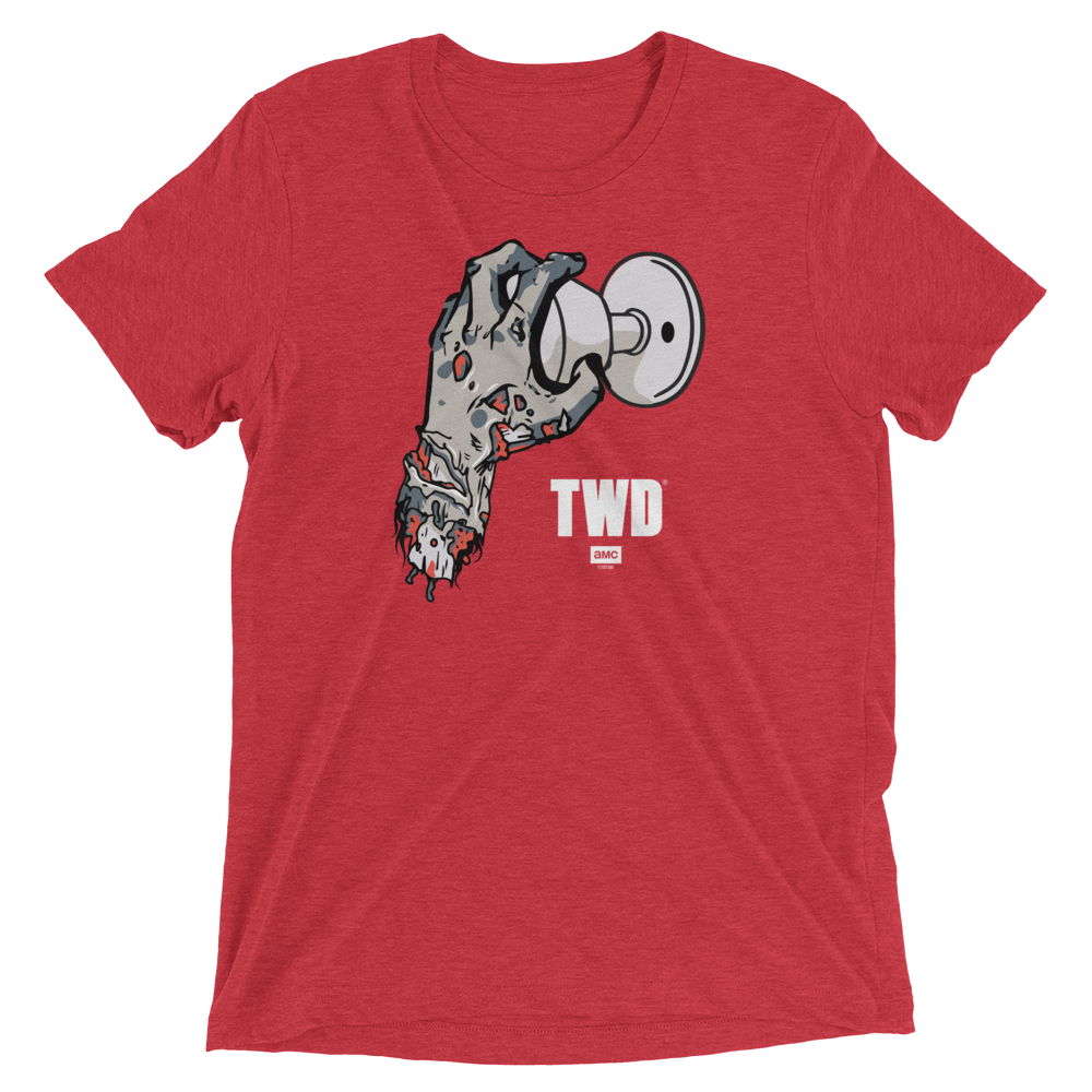 The Walking Dead Doorknob Adult Tri-Blend T-Shirt