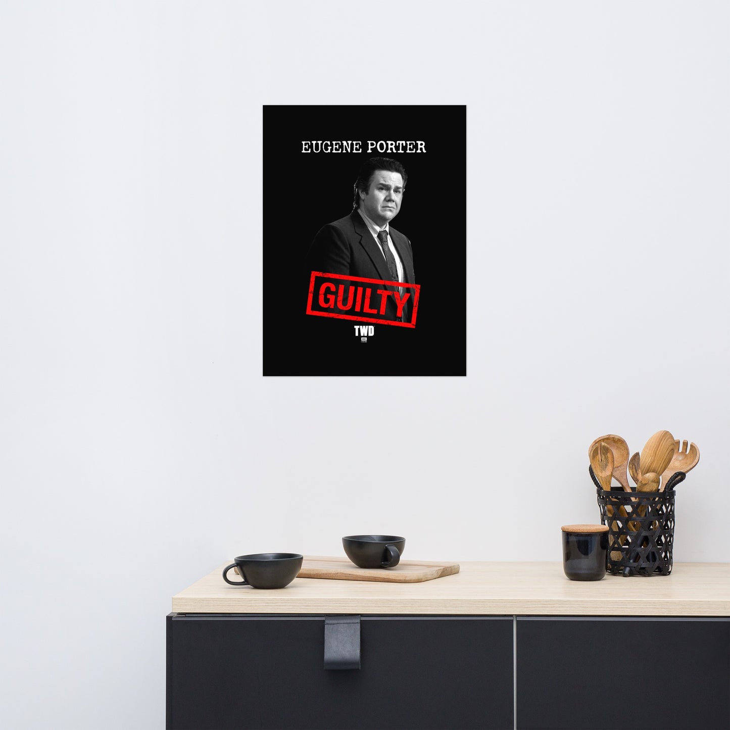 The Walking Dead Guilty Eugene Premium Satin Poster