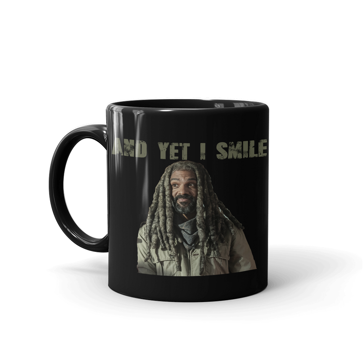 The Walking Dead Ezekiel And Yet I Smile Black Mug