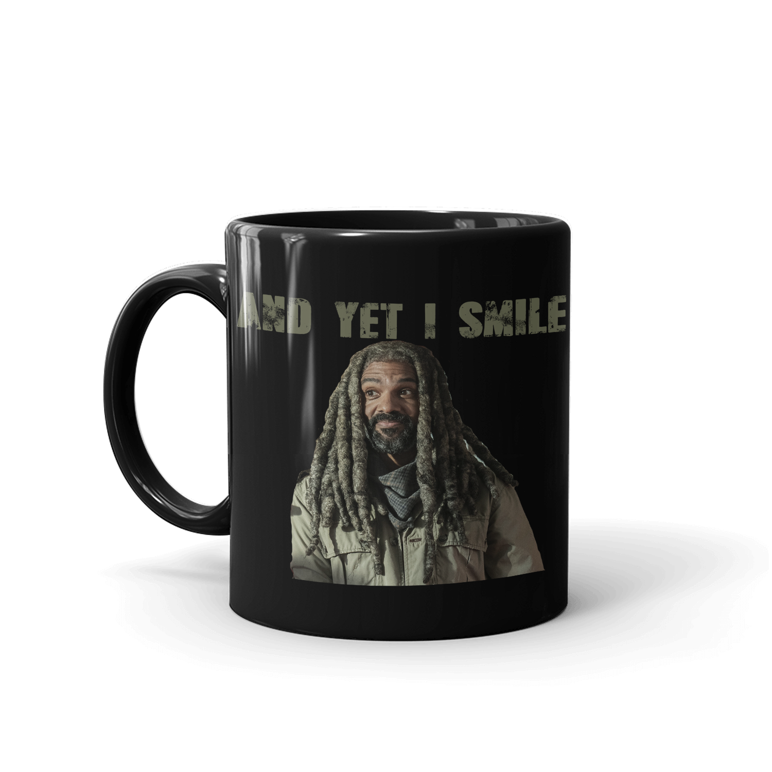 The Walking Dead Ezekiel And Yet I Smile Black Mug