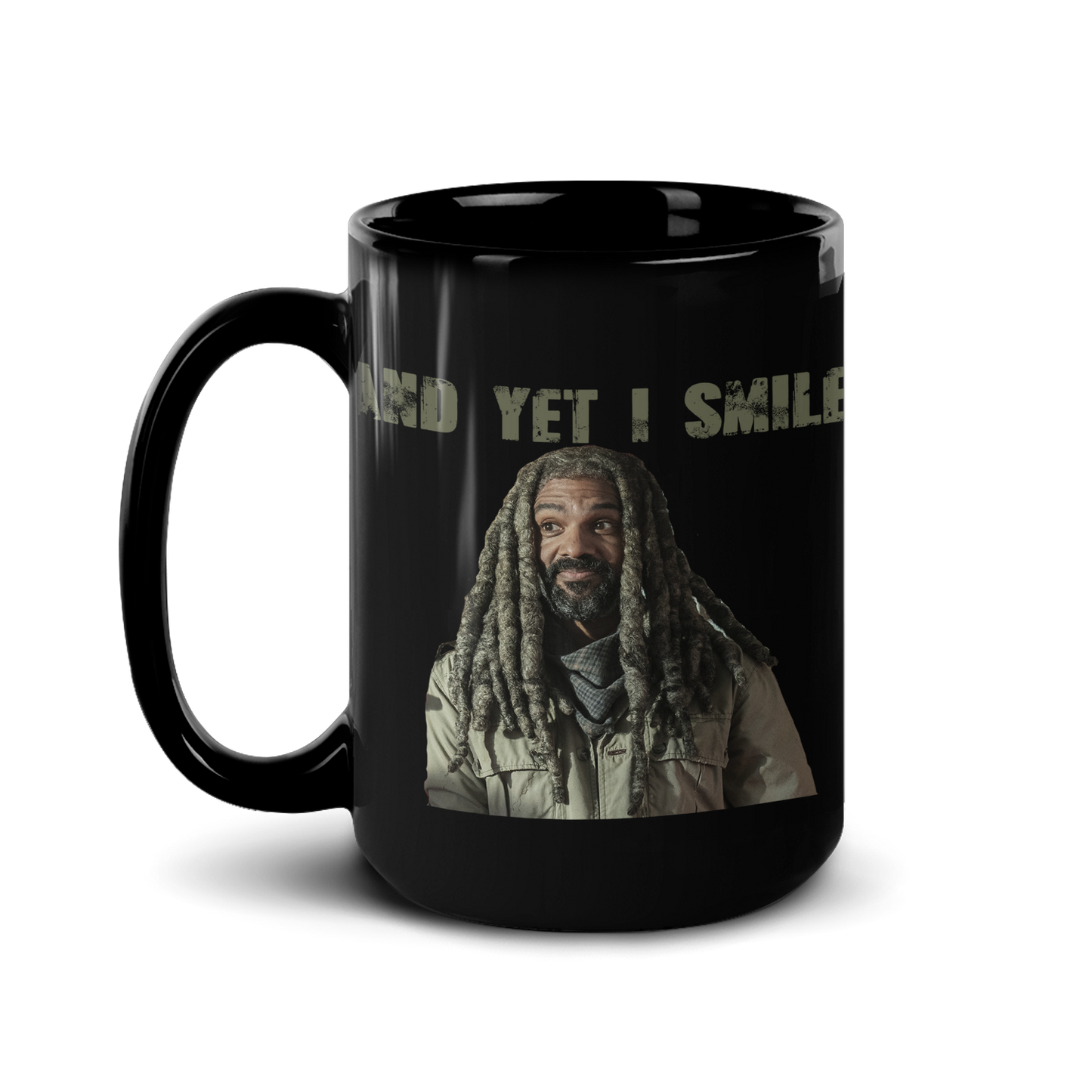 The Walking Dead Ezekiel And Yet I Smile Black Mug