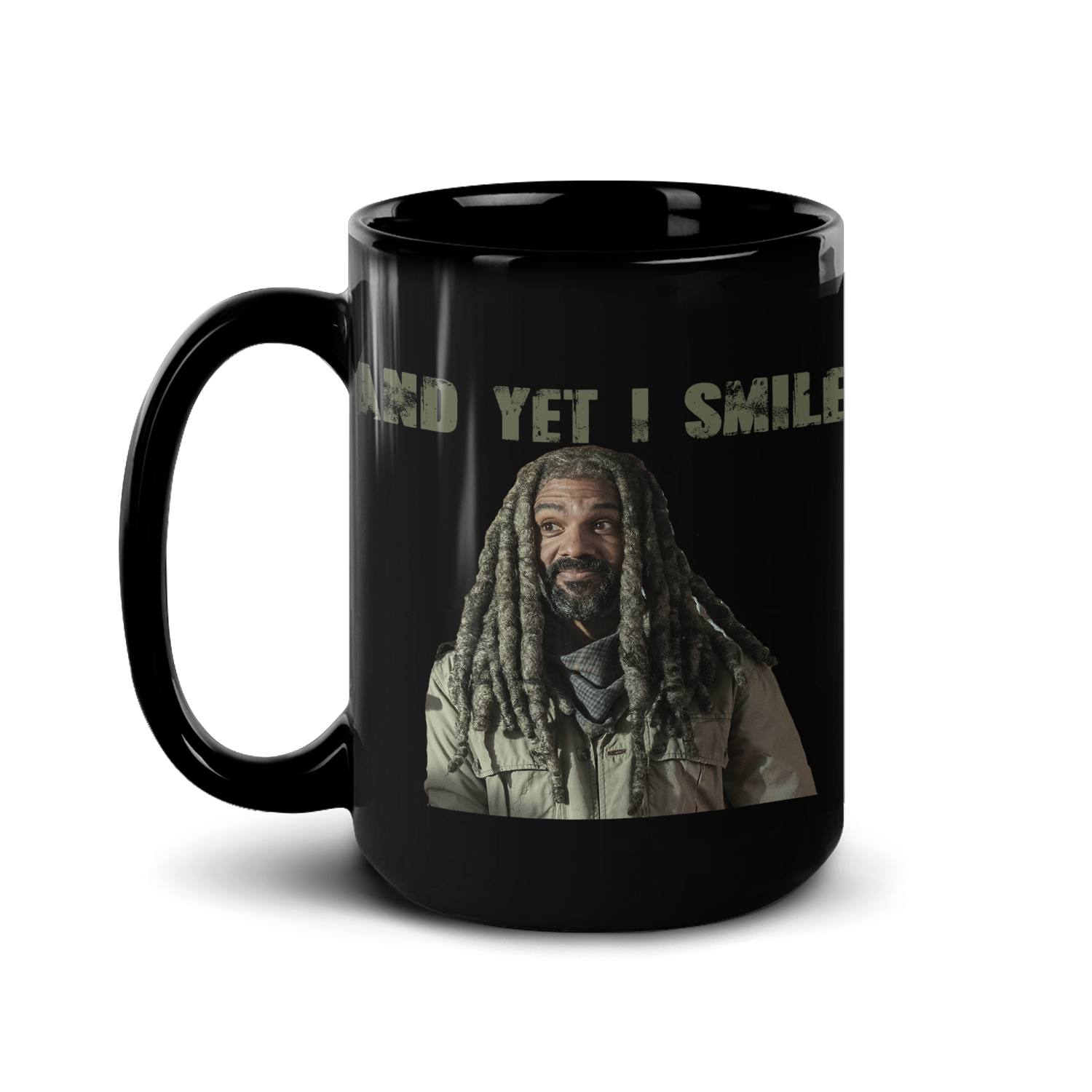 The Walking Dead Ezekiel And Yet I Smile Black Mug