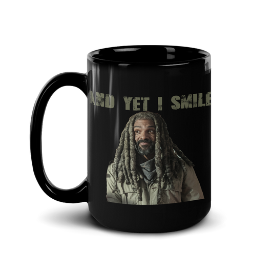 The Walking Dead Ezekiel And Yet I Smile Black Mug-3