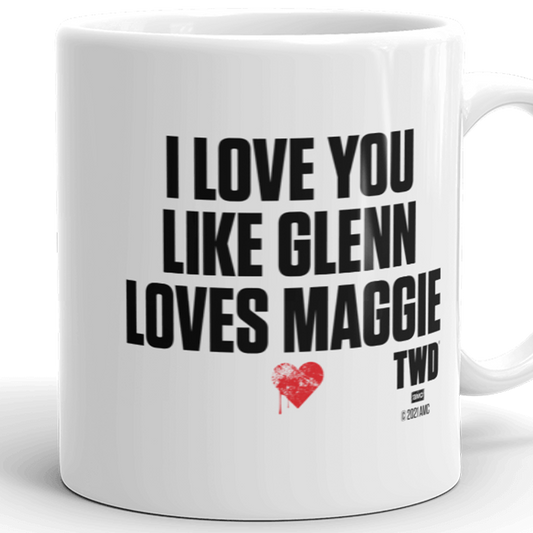 The Walking Dead Glenn Loves Maggie White Mug-1