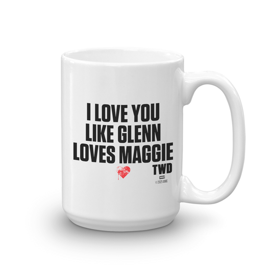 The Walking Dead Glenn Loves Maggie White Mug-3