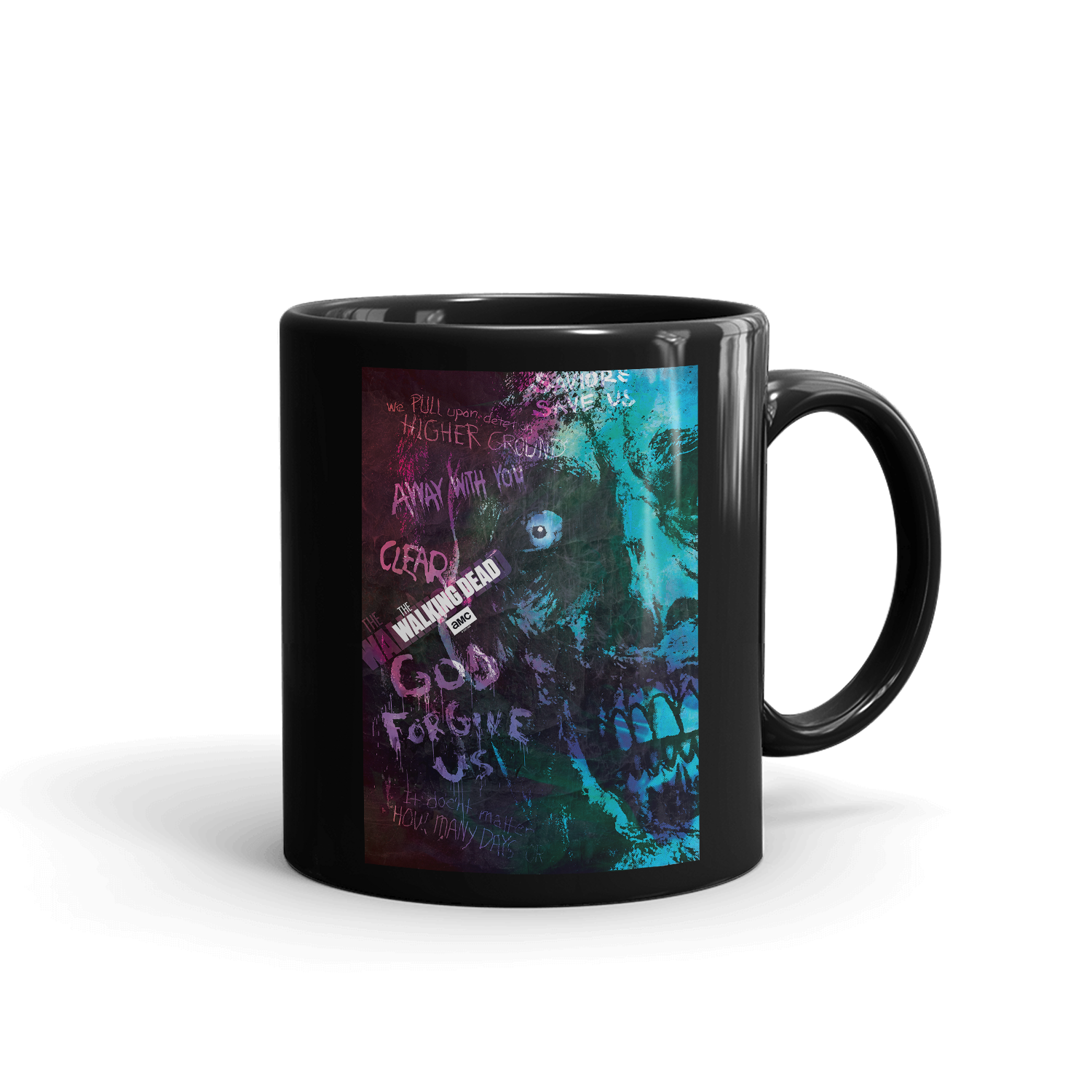 The Walking Dead Graffiti Walker Black Mug