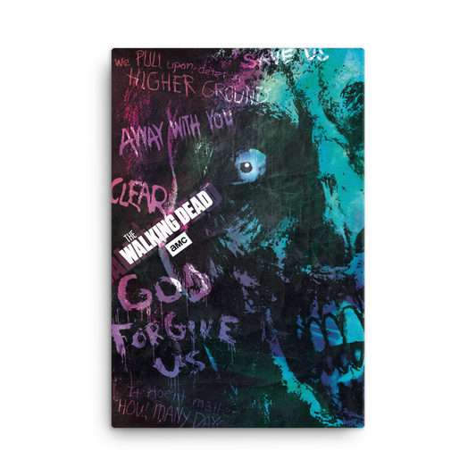 The Walking Dead Graffiti Walker Premium Gallery Wrapped Canvas-0