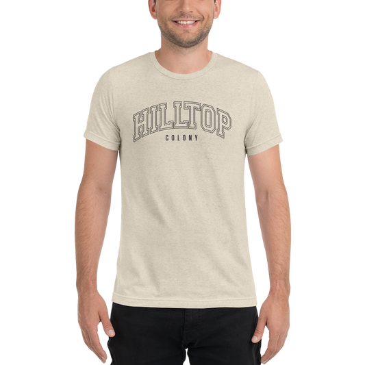The Walking Dead Hilltop Collegiate Adult Tri-Blend T-Shirt-2
