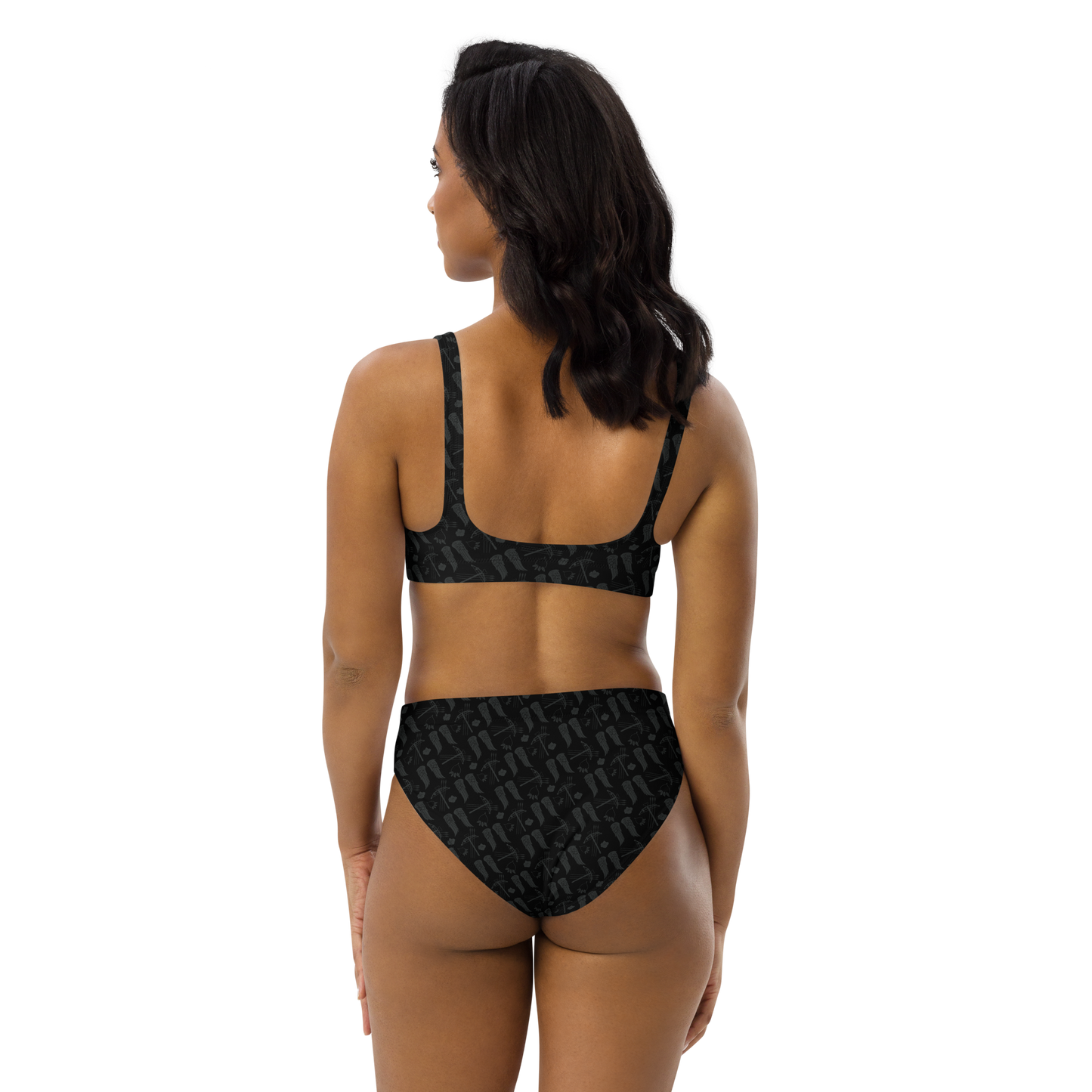 The Walking Dead Icons All Over Print Recycled High-Waisted Bikini