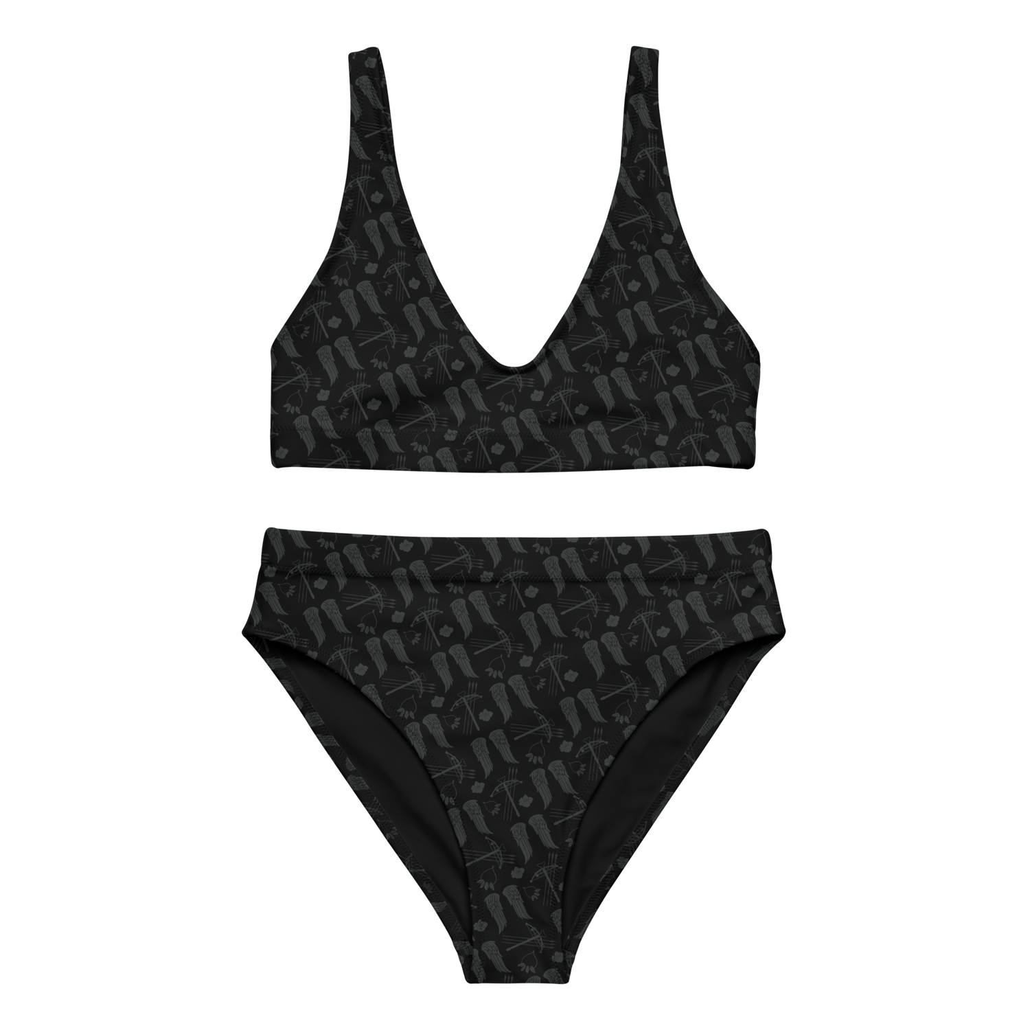 The Walking Dead Icons All Over Print Recycled High-Waisted Bikini