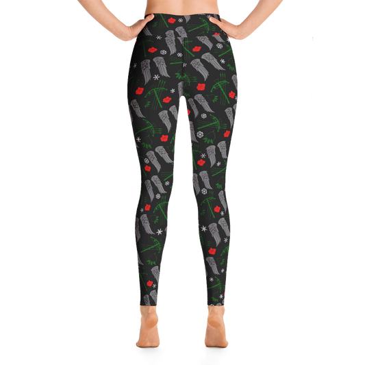The Walking Dead Icons Holiday Women's All-Over Print Yoga Leggings-1