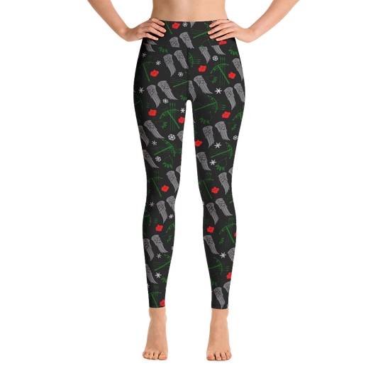 The Walking Dead Icons Holiday Women's All-Over Print Yoga Leggings-0