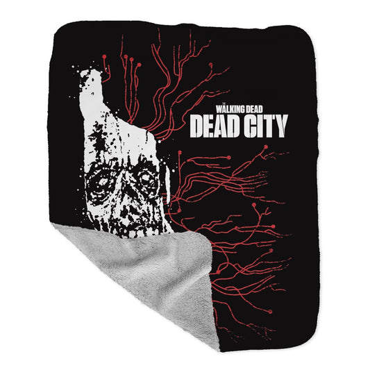 Dead City Walker Map Sherpa Blanket-1
