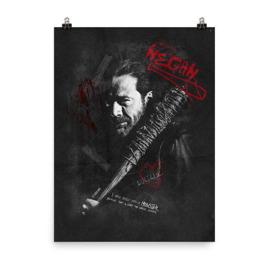 The Walking Dead Negan Graffiti Premium Satin Poster-0