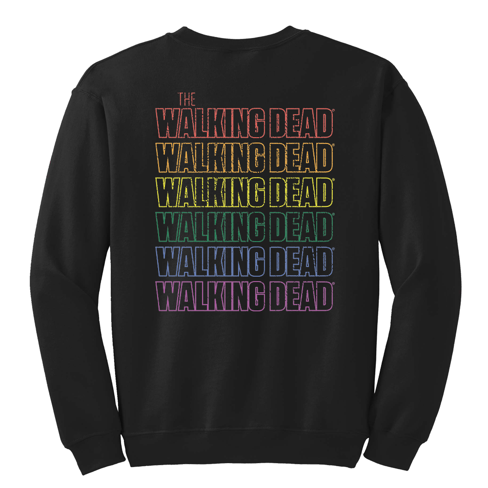 The Walking Dead Pride Repeat Logo Fleece Crewneck Sweatshirt