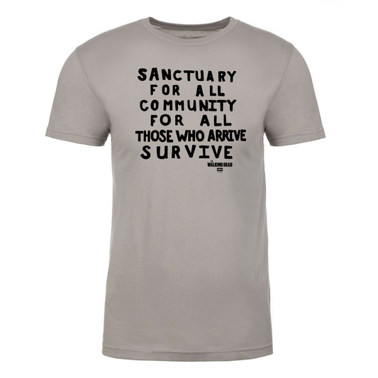 The Walking Dead Sanctuary For All Adult Short Sleeve T-Shirt-0