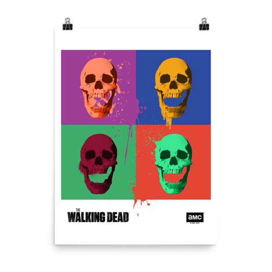 The Walking Dead Skull Pop Premium Satin Poster-0