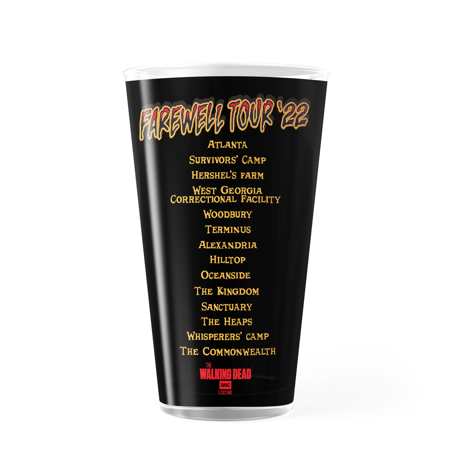 The Walking Dead Farewell Tour Walker 17 oz Pint Glass