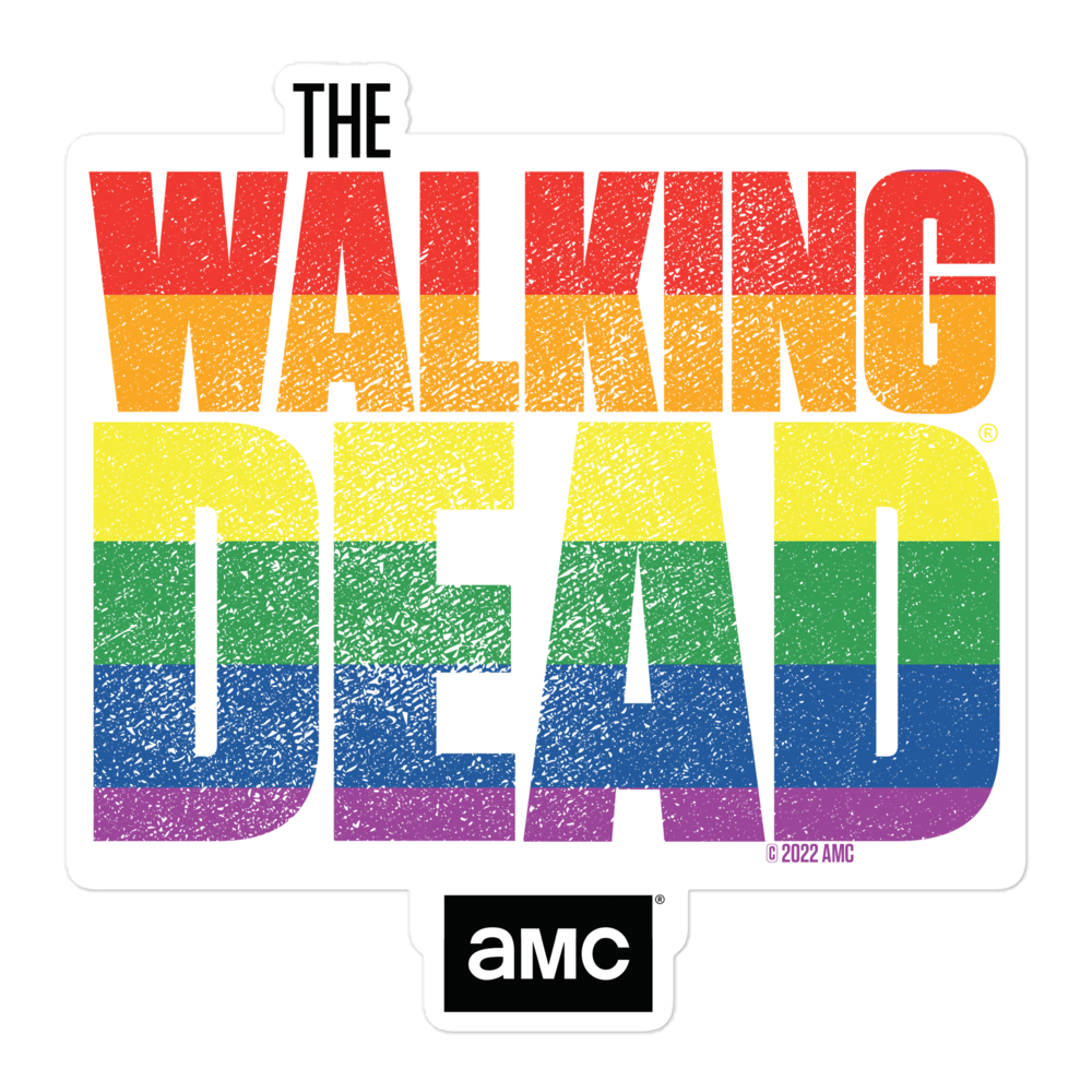 The Walking Dead Stacked Pride Logo Die Cut Sticker