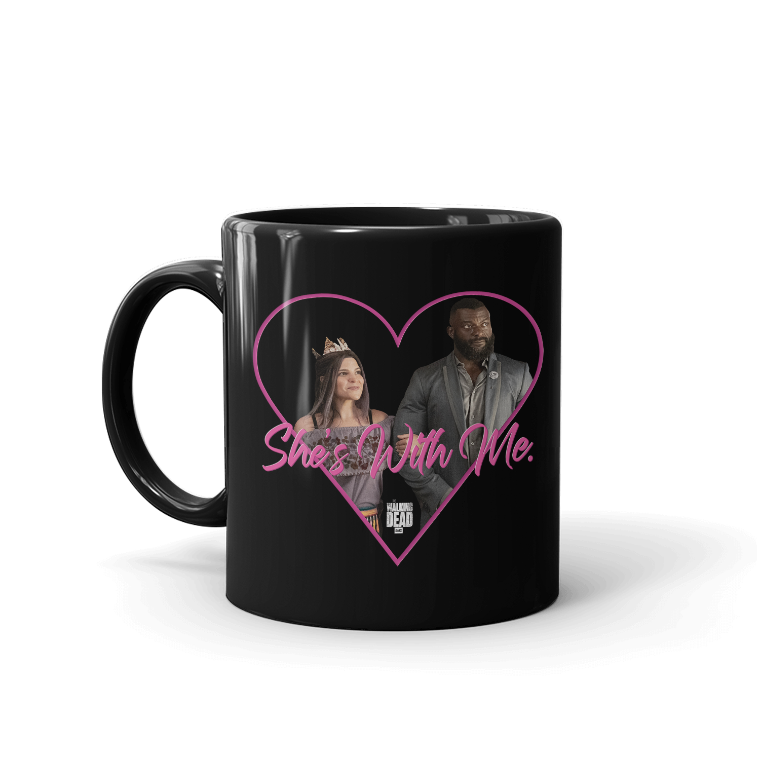 The Walking Dead She's With Me Black Mug