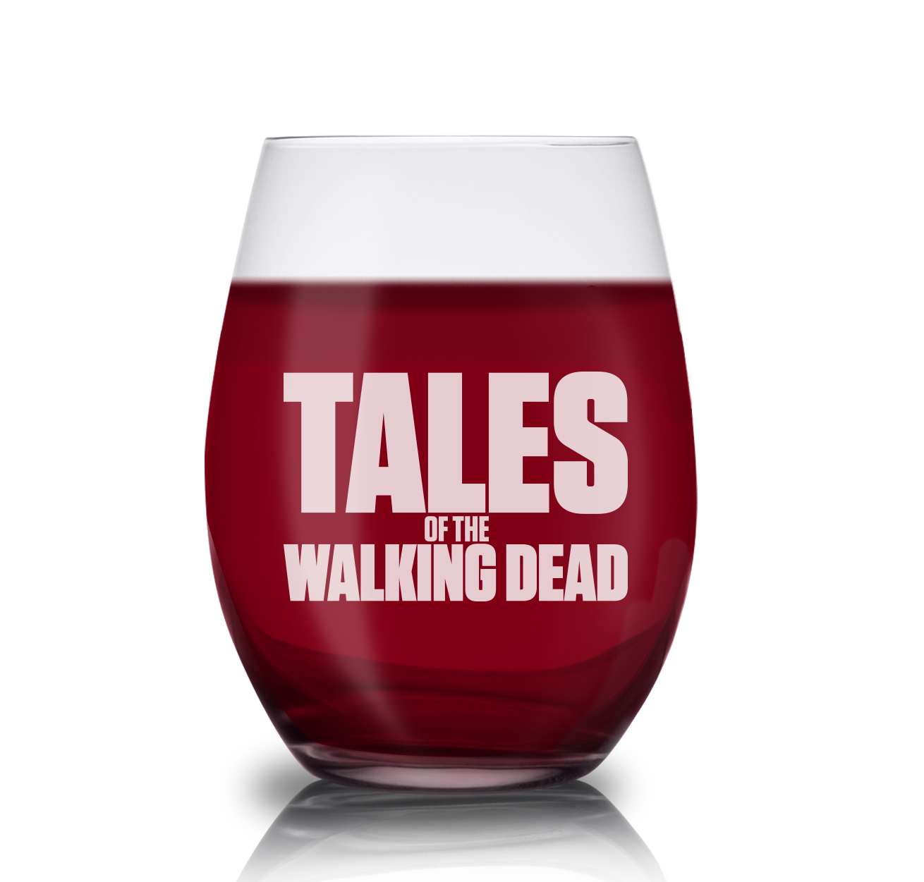 Tales of The Walking Dead Logo Laser Engraved Stemless Wine Glass