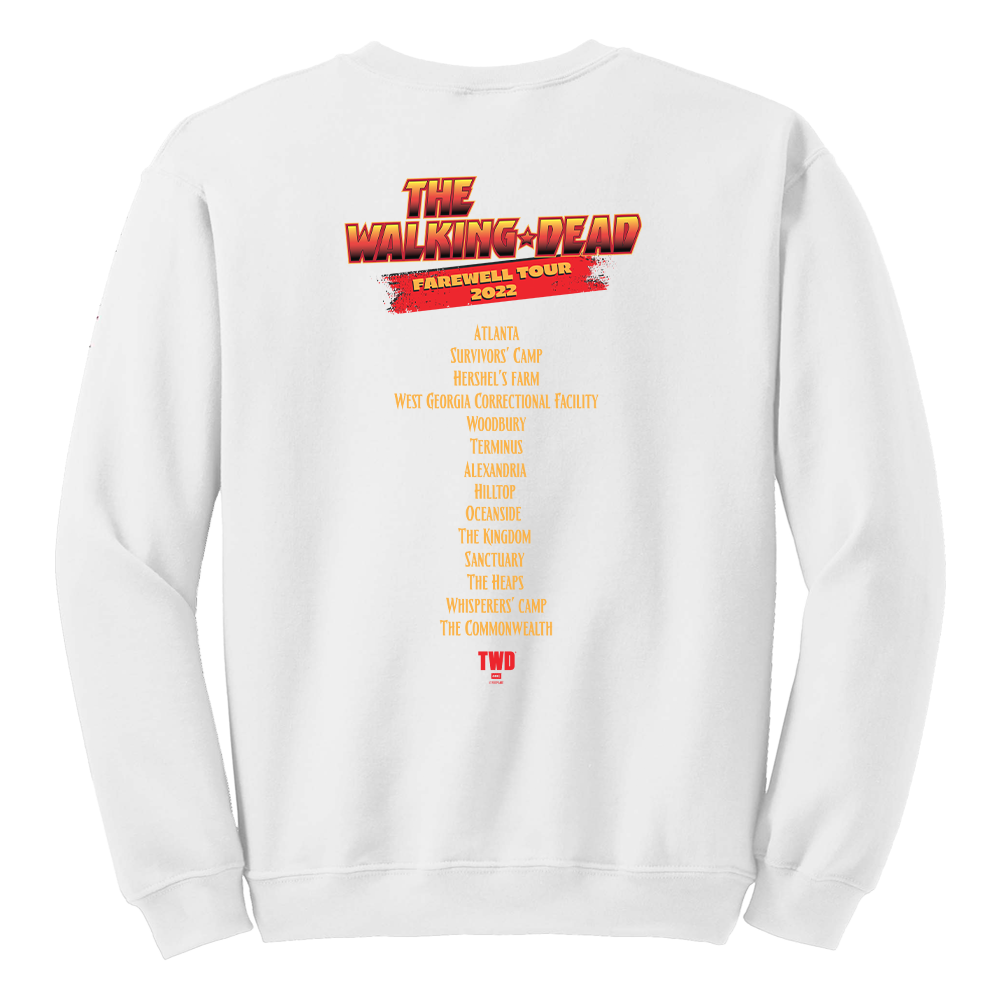 The Walking Dead Farewell Tour Band Fleece Crewneck Sweatshirt