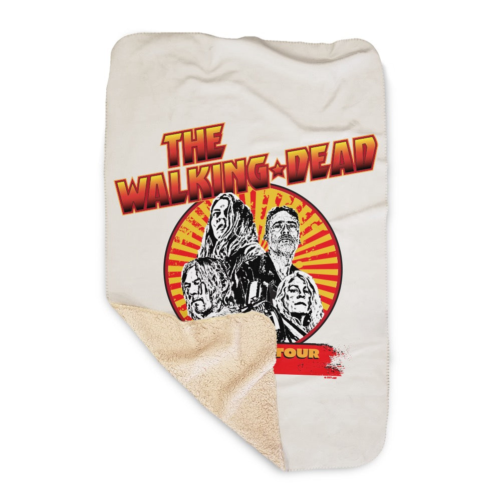 The Walking Dead Farewell Tour Band Sherpa Blanket